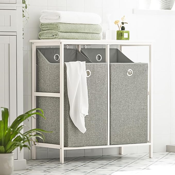 Haotian Laundry Hamper with Shelf, Laundry Basket, Laundry Sorter with 2 by Haotian
