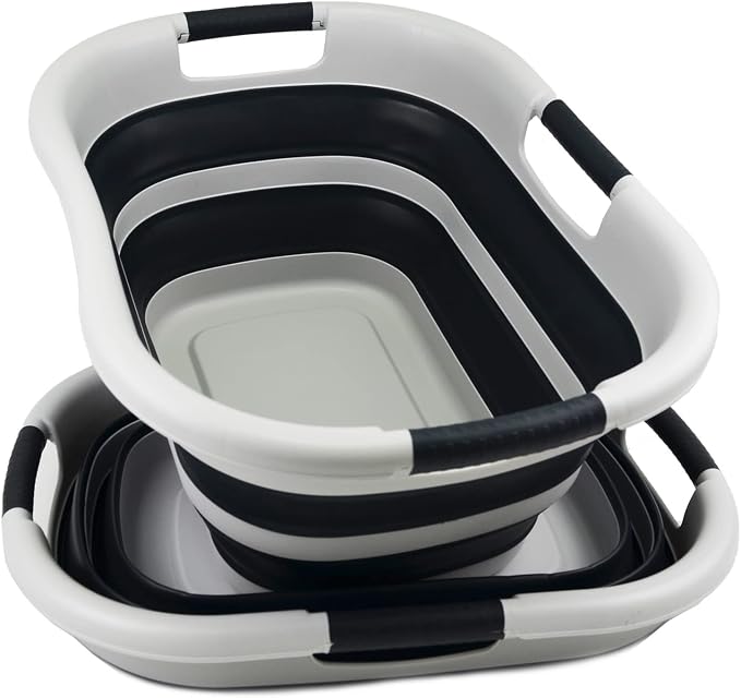 SAMMART 30L Collapsible Plastic Laundry Basket - Image 2