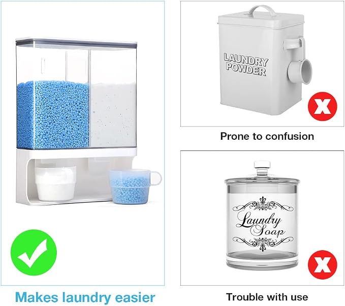 Laundry Detergent Dispenser, Wall Mounted Laundry Scent Boosters Beads Dispenser - Image 3