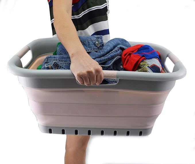 SAMMART 41L Collapsible Plastic Laundry Basket - Image 6