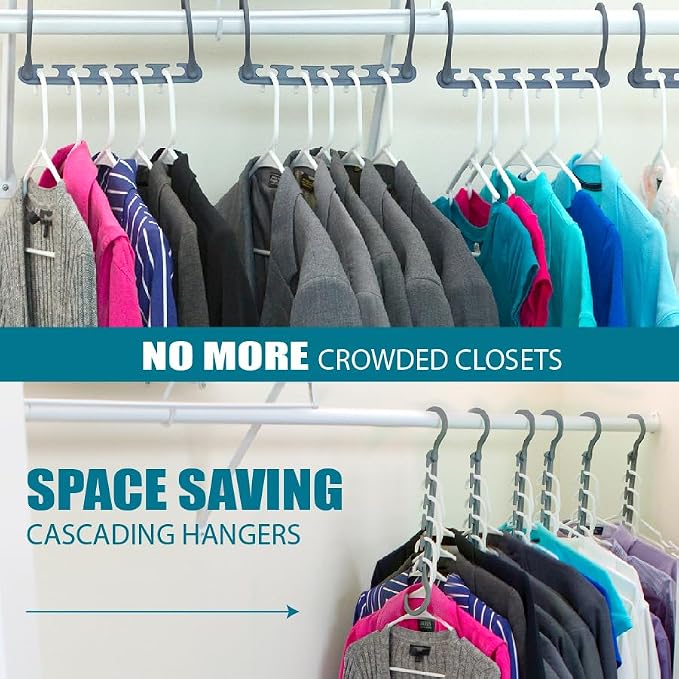 Wonder Hanger Max 20-Pack Space Saving Hangers, Reinforced Hooks Swivels 360° - Image 6