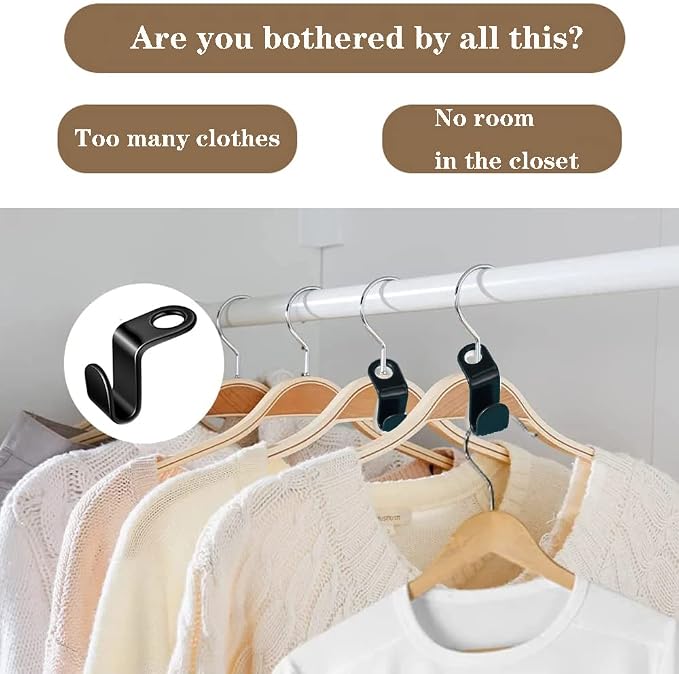 Clothes Hanger Connector Hooks, Thickened 20lbs Space Saving Closet Hanger - Image 2