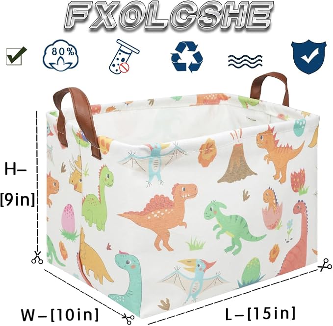 Rectangular Easter Dinosaur Basket, Waterproof kids toy storage box bedroom - Image 7