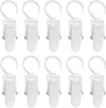 10pcs Clothes Pins Clips with Hook, Rotatable Strong Load Bearing Clothes Line by Unknown