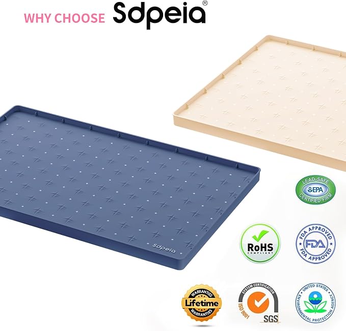 Sdpeia Under Sink Mat 28"×22" Waterproof Silicone Cabinet Liner & Sink Protector - Image 2