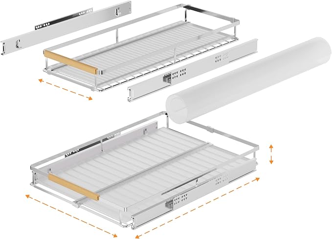 SANNO Pull Out Cabinet Organizer, Kitchen Sliding Shelf Under Sink Shelf - Image 6