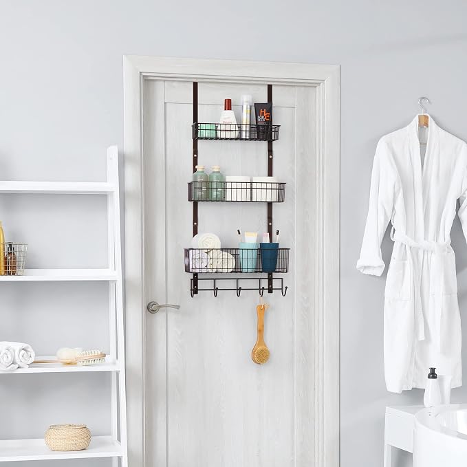 Over The Door 3 Tier Hanging Kitchen Storage Rack Heavy Duty Pantry Organizer - Image 5