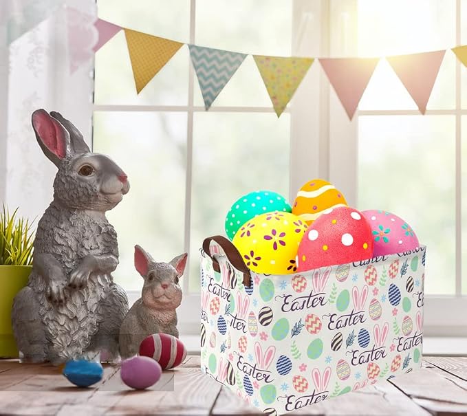 Rectangular Easter baskets, Kids Easter Basket Organizer.Cute Storage Basket - Image 2