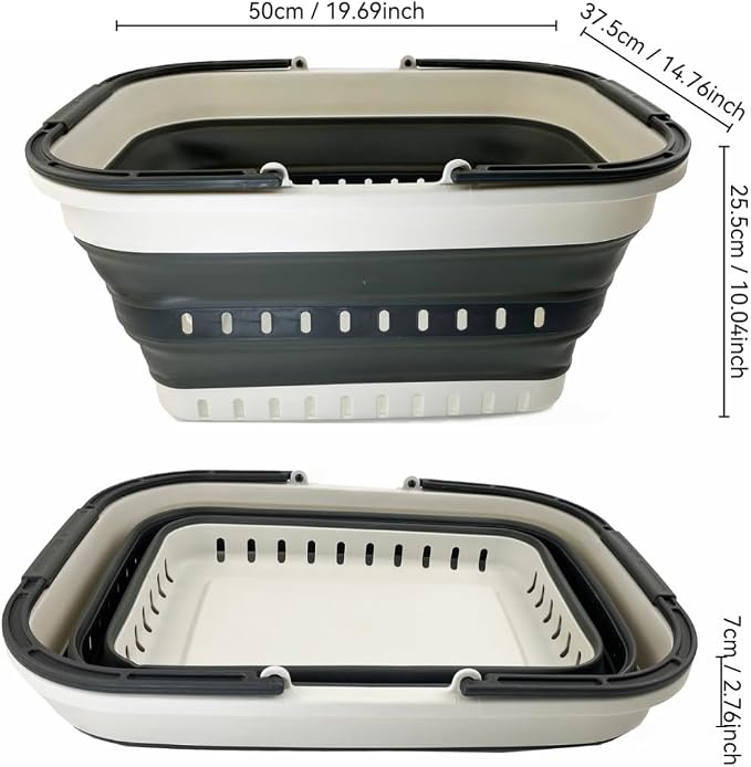 SAMMART 26L Collapsible Plastic Laundry Basket - Image 3