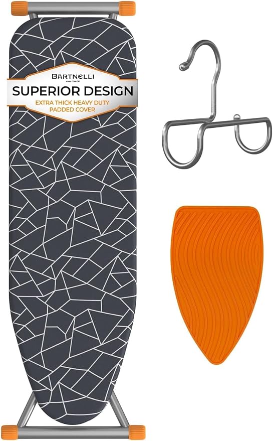 Bartnelli Compact Ironing Board, 13x43 Space-Saving Steel Foldable Iron Board by Bartnelli