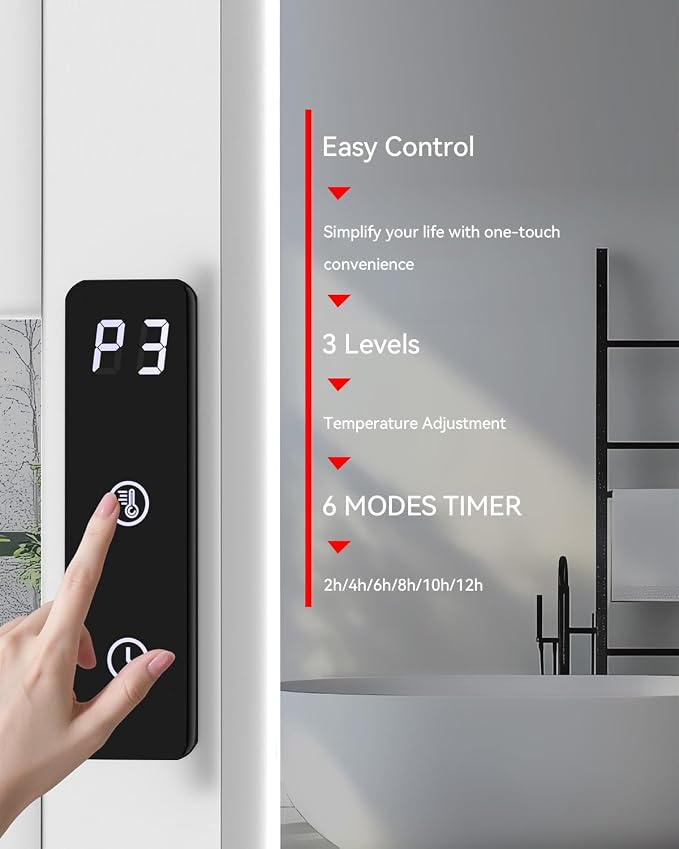 Heated Towel Rack – Rapid PTC Heating, LED Timer Control, Automatic Shut-Off - Image 6