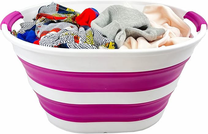 SAMMART 23L Collapsible Plastic Laundry Basket - Image 3