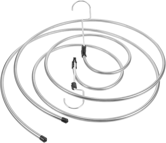 Thickened Stainless Steel Spiral Laundry Drying Hanger Set 2pcs, Windproof Bed by EXAOMBLE