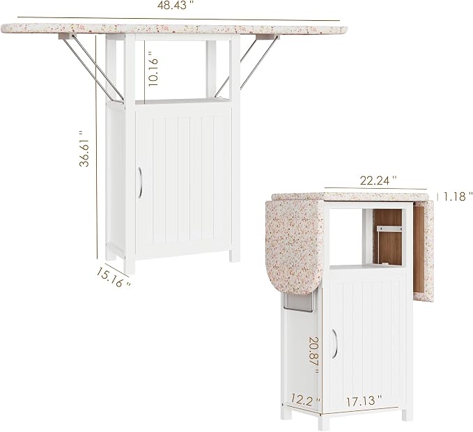 Ironing Board with Storage Cabinet, Folding Ironing Board with Extra Storage - Image 2