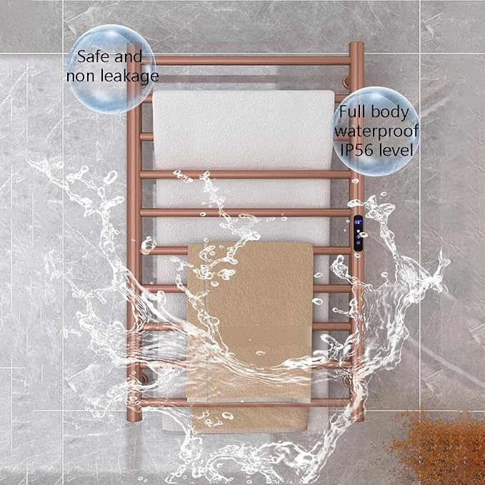 Luxury Towel Warmer Wall Mount Electric Plug-in/Hardwired Heated Towel Rack - Image 5