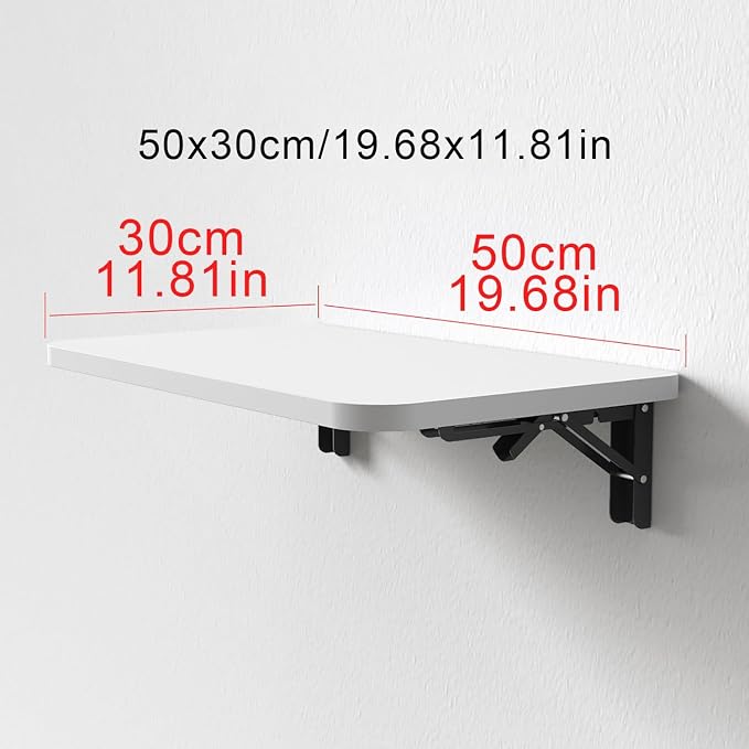 Wall Mounted Fold Down Desk Laundry Folding Wall Table Drop Leaf Wall Shelf - Image 2