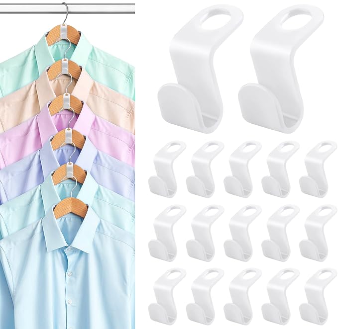 100 PCS Space Saving Hanger Hooks and Clips by PECULA
