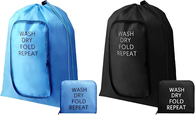 2 Pcs Travel Laundry Bag Washable Dirty Clothes Bag by Boao