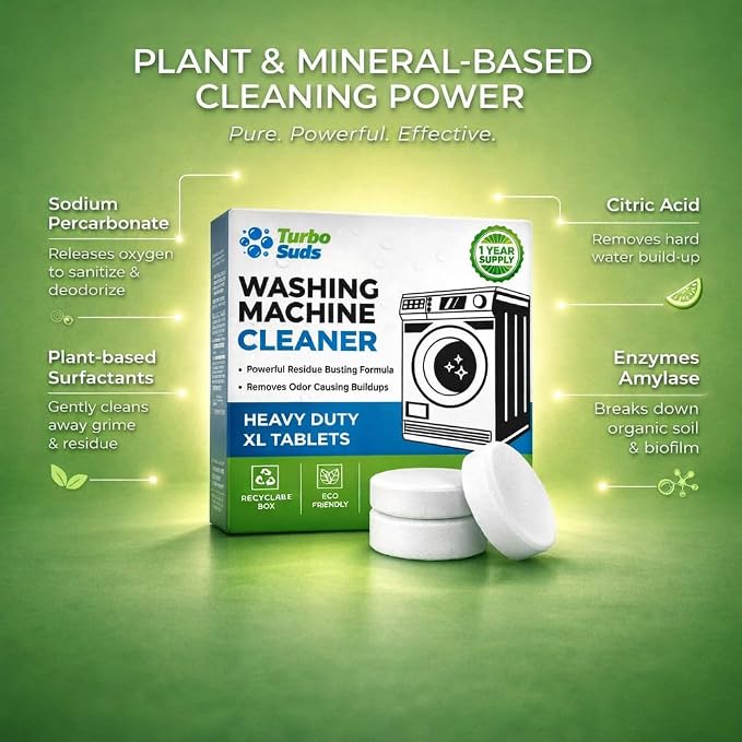 Washing Machine Cleaner Tablets XL – Heavy Duty Descaler and Deodorizer Tablets - Image 6