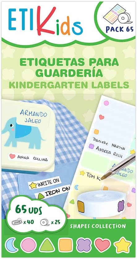 Funny Pack Shapes: 40 Adhesive Labels + 25 Thermal Adhesive Fabric Labels - Image 4
