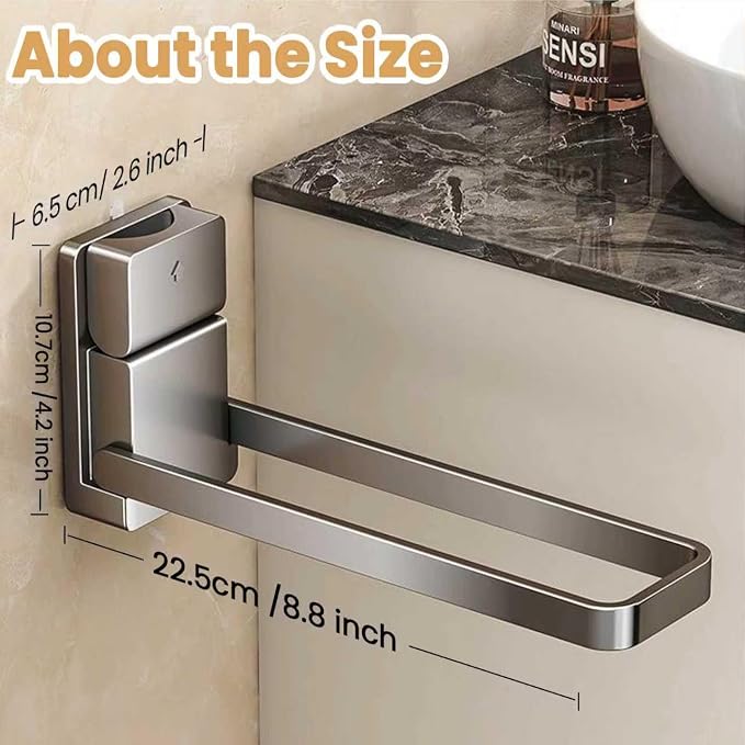 Hand Towel Bar, Upgrade Self-Adhesive Kitchen Towel Holder Reduce Fall Off - Image 7