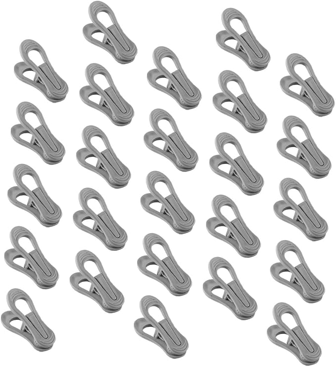 30 Pcs Plastic Clothes Pins Windproof Laundry Hanging Clips Heavy Duty Plastic by MUCKLILY