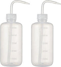 2Pcs 500ml/17.6oz White Translucent Plastic Graduated Squeeze Washing Bottles by Unknown