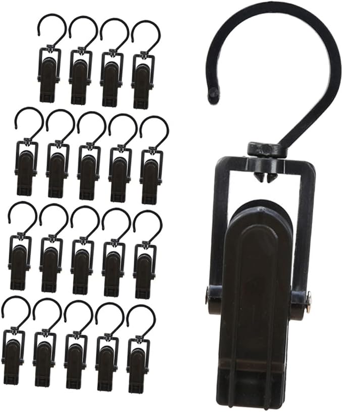 20pcs Hook Swivel Clamp Laundry Hook Scarves Hangers Multi-Purpose Hanger Boot by cabilock