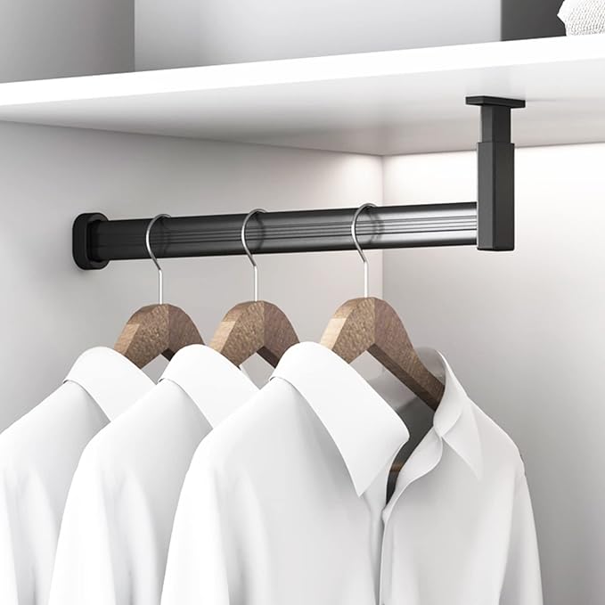 Cloakroom/Balcony Garment Rail Bar, Premium Oval Wardrobe Pole by Unknown