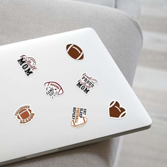 Football Mom Themed Stickers Pack 18Pcs Vinyl Decals - Image 4