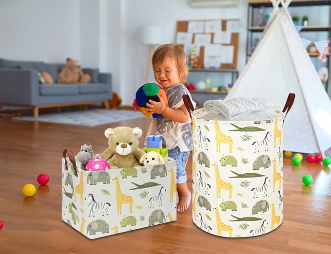 Rectangular Green Storage Basket, Collapsible Gift Basket - Image 3