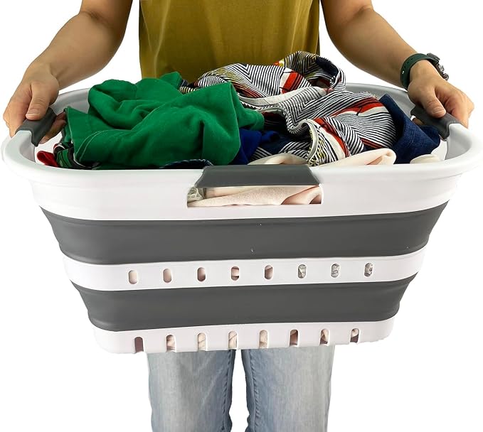 SAMMART Set of 2 Collapsible Plastic Laundry Basket - Image 7