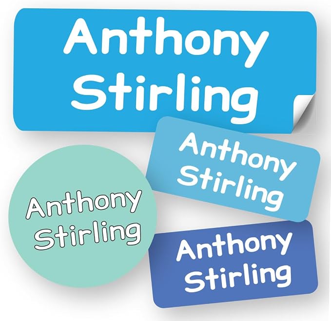 120-ct Personalized Waterproof Name Labels – 3-Line Custom Stick-On Tags by GILBIN