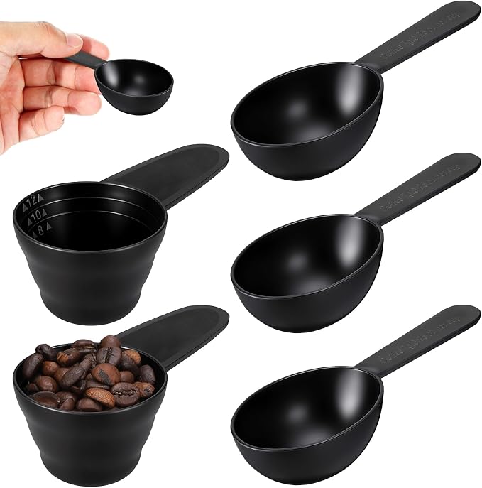 5 Pack Small Scoops for Canisters, Plastic Coffee Measuring Spoons, Short by Unknown