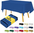 Royal Blue 6 Pack Plastic Table Cloth 54" x 108", Disposable Tablecloths by Hereisa