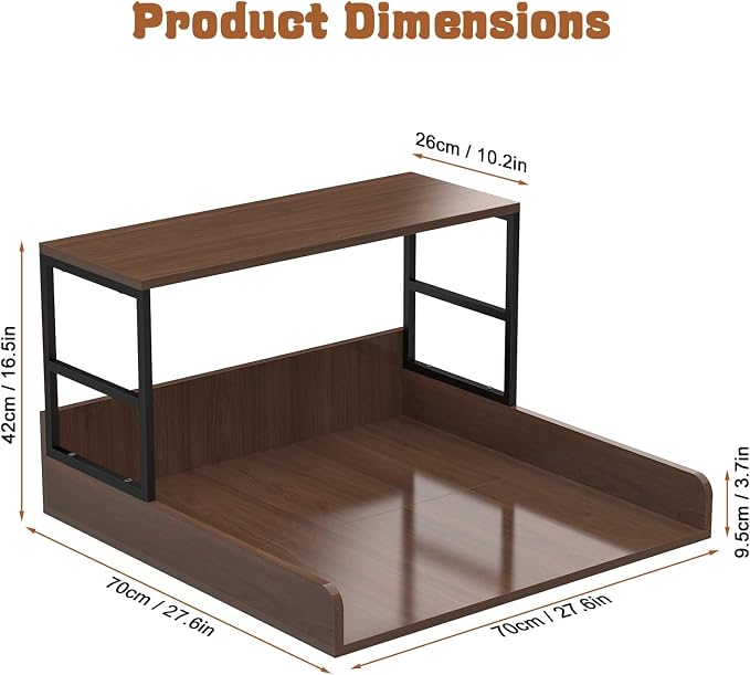 Washer Dryer Countertop with Shelf, 2-Tier Washer and Dryer Countertop with - Image 2