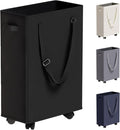 Slim Rolling Laundry Basket, Slim Laundry Hamper by TECHMILLY