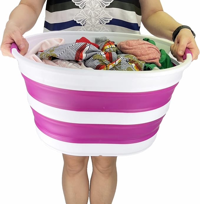SAMMART 23L Collapsible Plastic Laundry Basket - Image 7