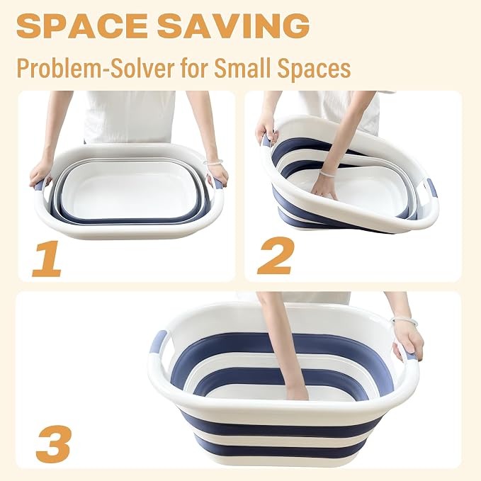 43L Collapsible Laundry Baskets plastic, Pop Up Laundry hamper/Storage Container - Image 7