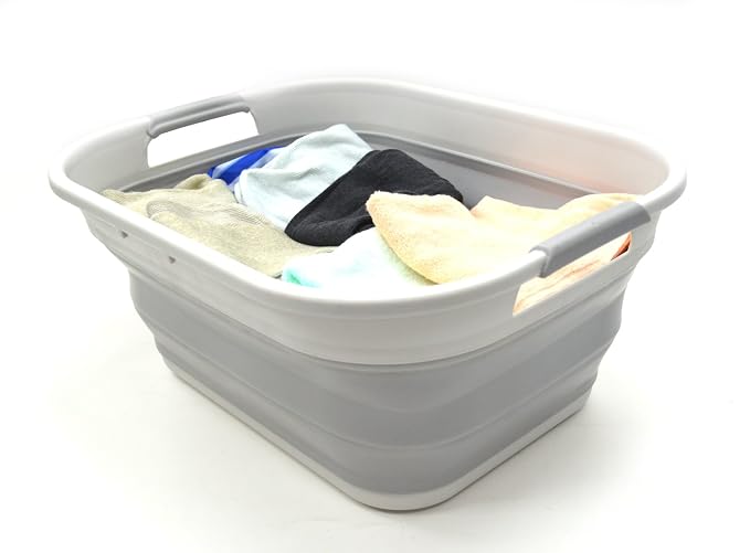 SAMMART 19.5L Collapsible Plastic Laundry Basket by SAMMART