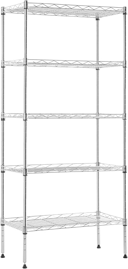 Meet perfect 5-Tier Wire Shelving Unit, NSF Certified Metal Storage Rack by Meet+perfect