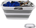 SAMMART 42 Collapsible Plastic Laundry Basket, Foldable Pop Up Storage by SAMMART
