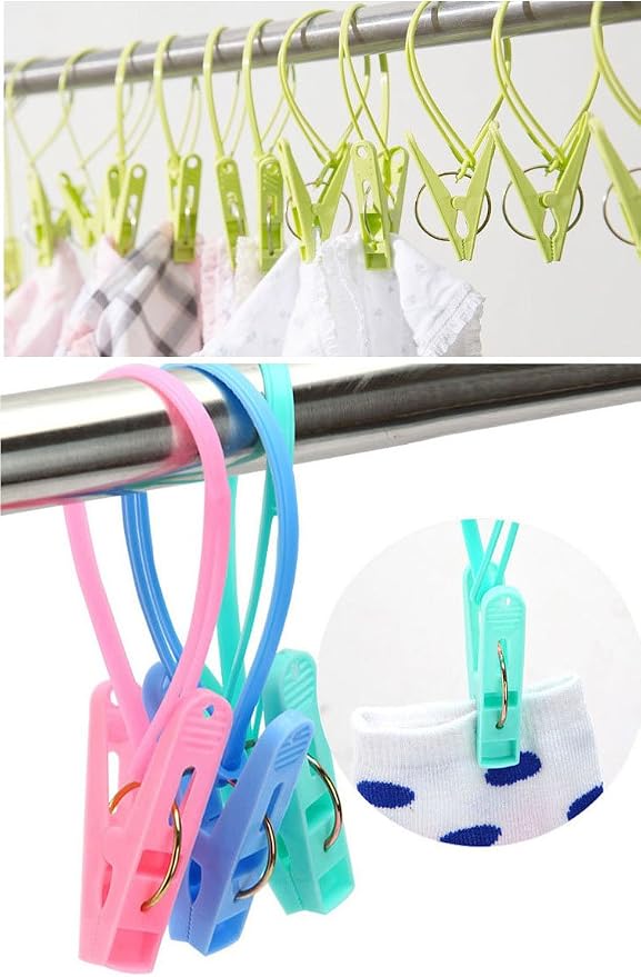 24Pcs Clothes Peg Clip Pins - Image 2