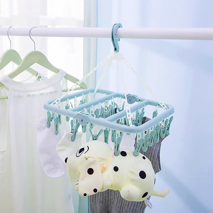 Foldable 32 Clips Laundry Hanger - Image 2