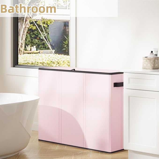 180L Laundry Hamper 3 Section, Large Laundry Basket - Image 5