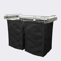 Classic 30" Full Extension Pullout Laundry Hamper in Satin Metal by CustomClosets