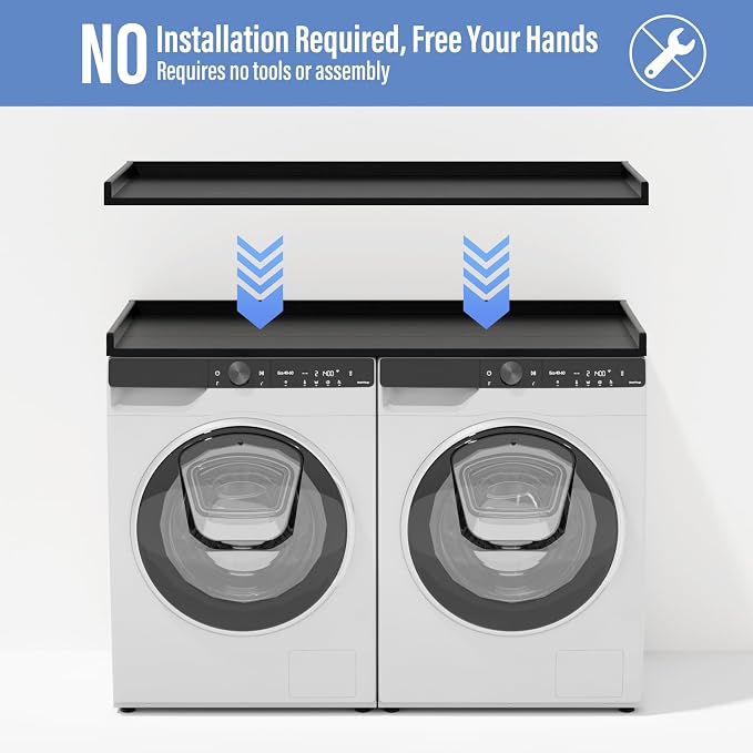 LEBENGURU No-Installation HDPE Washer Dryer Countertop - Image 4