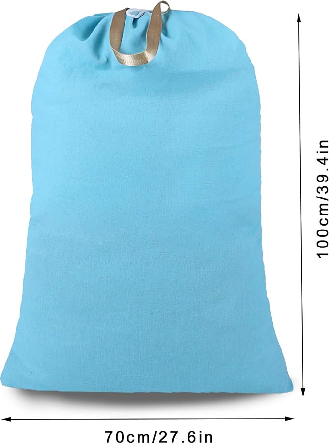 Heavy Duty Laundry Bag with Drawstring and Handle, Extra Large Travel Dirty - Image 2