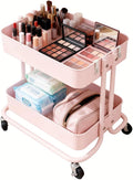 2 Tier Rolling Cart with Wheels by LIWNYRK