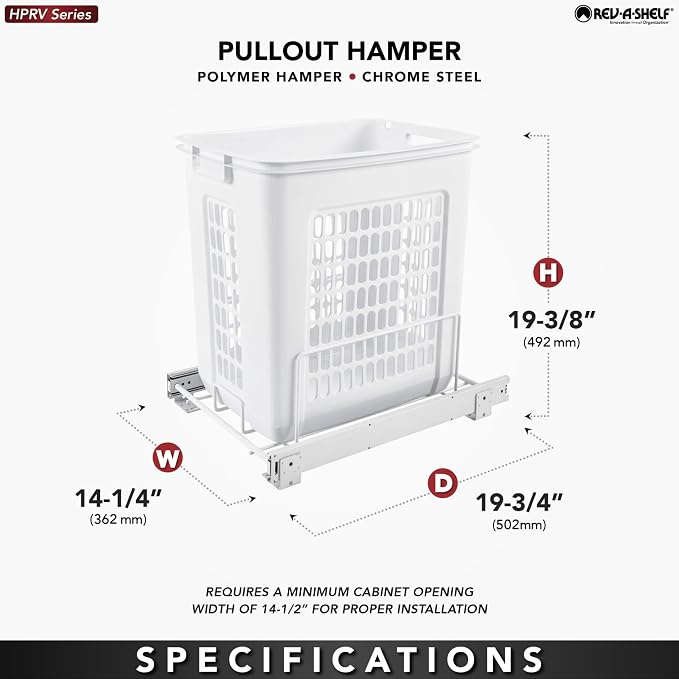 Rev-A-Shelf Pullout 20" Deep Cabinet Floor Steel Mounted Polymer Plastic - Image 3